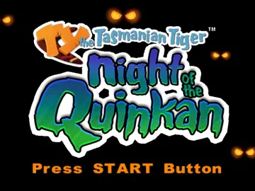 TY the Tasmanian Tiger - Night of the Quinkan screen shot title